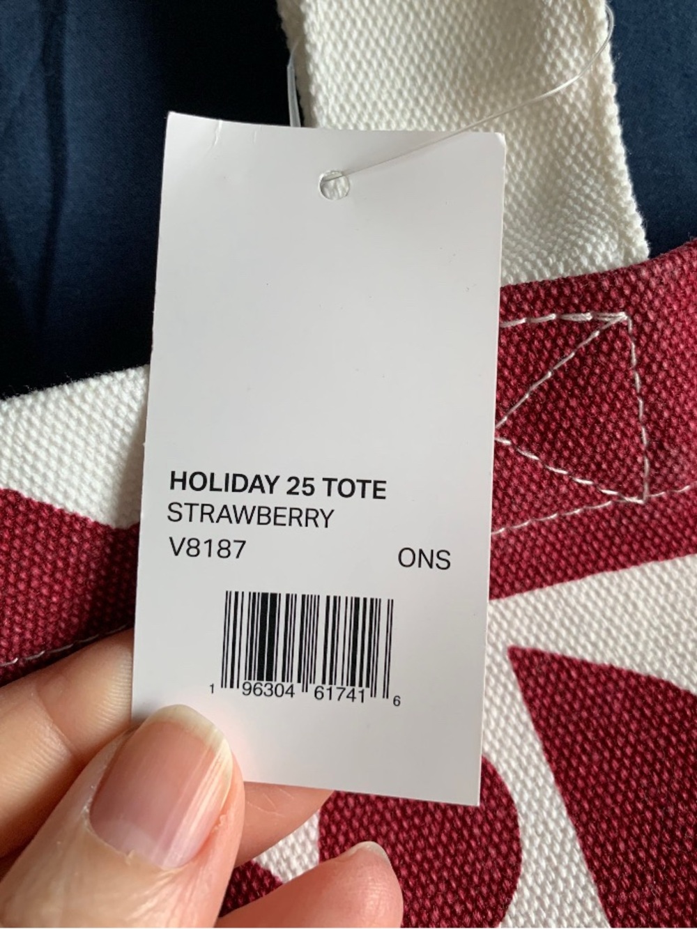 Vuori Holiday 25 Graphic Canvas Tote NWT - Picture 4 of 4